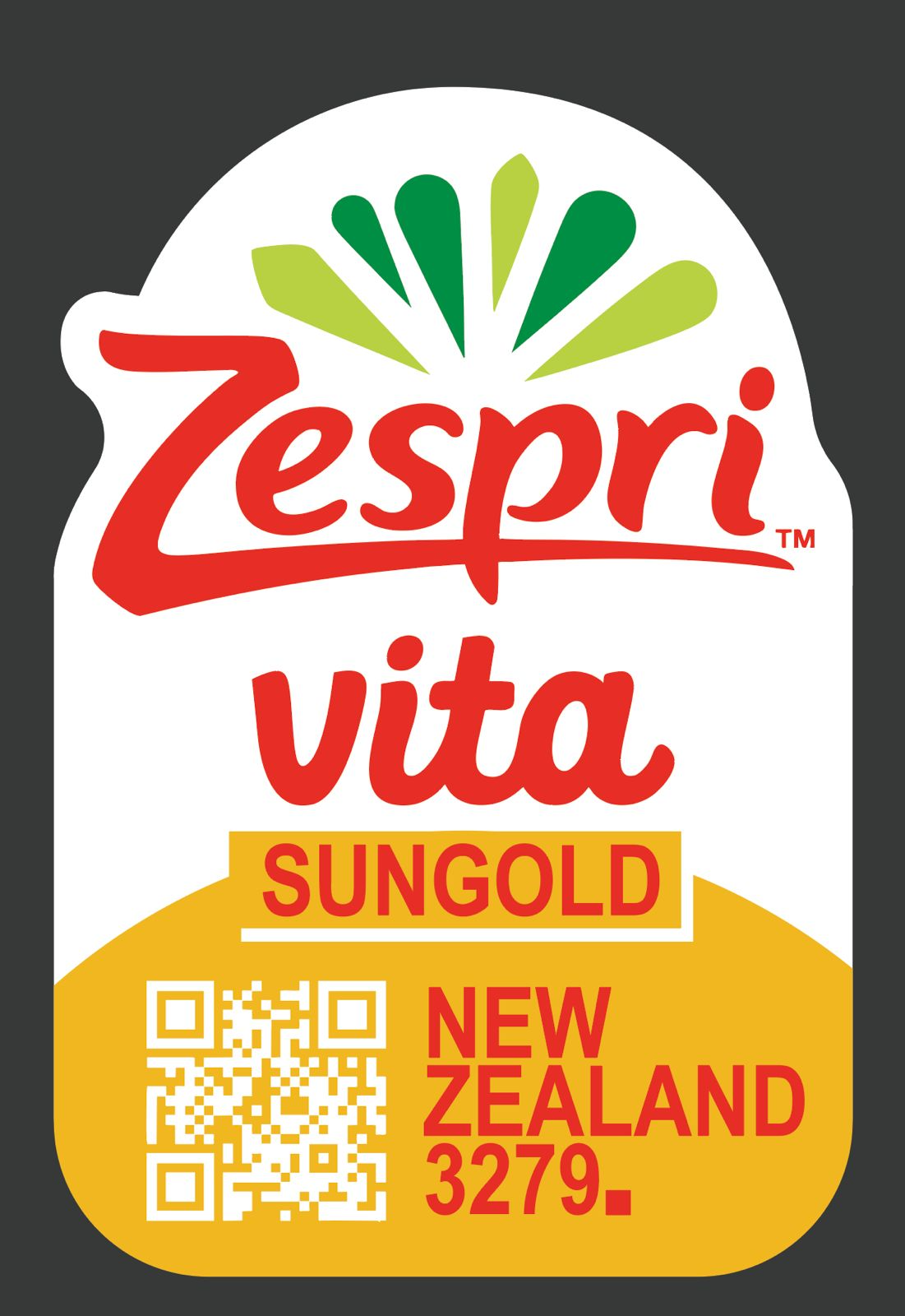 Sample SunGold kiwifruit label (demonstration)